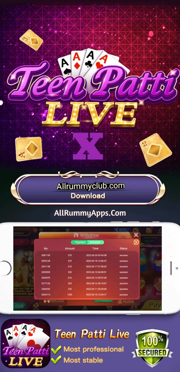 Teen Pattil LiveX App All Rummy App